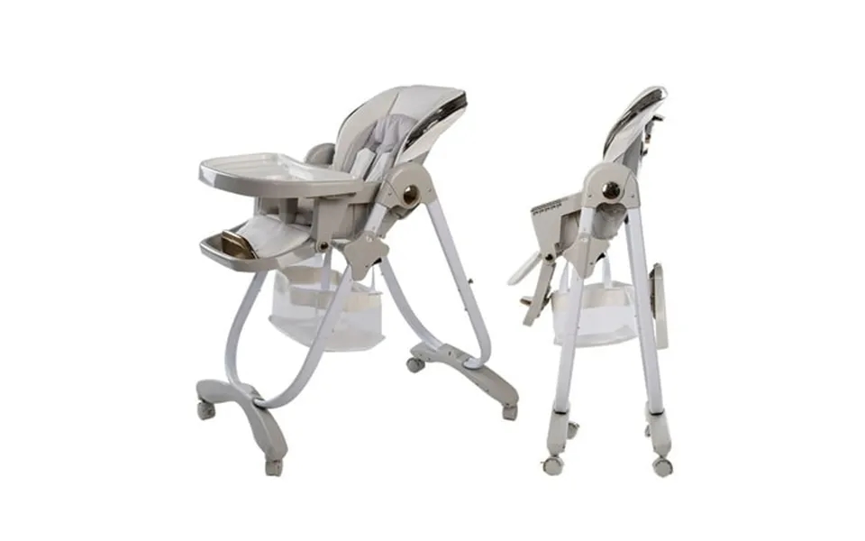 Wanan 8-in-1 Baby Highchair With Adjustable Seat Detachable Cushion Removable Tray Wheels White