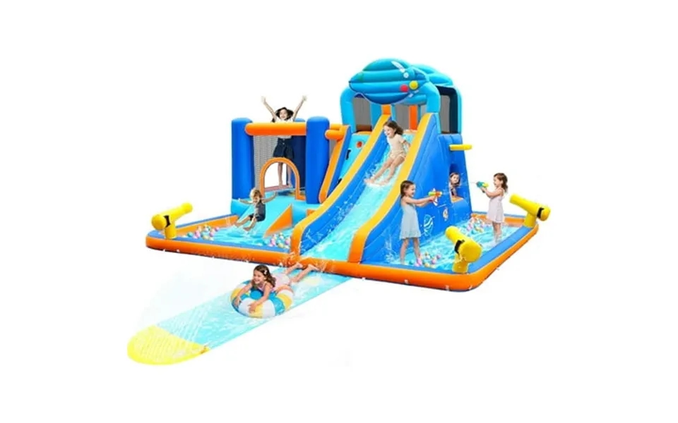Wanan Inflatable Water Slide For Kids 2 Min Blow Up 10 In 1 Giant Water Park For Backyard Outdoor With Large Slide Pool