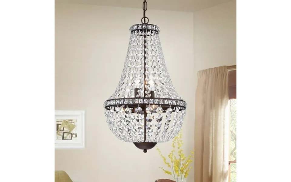 Warehouse Of Tiffany Uanah 6-light Crystal Antique Black Chandelier