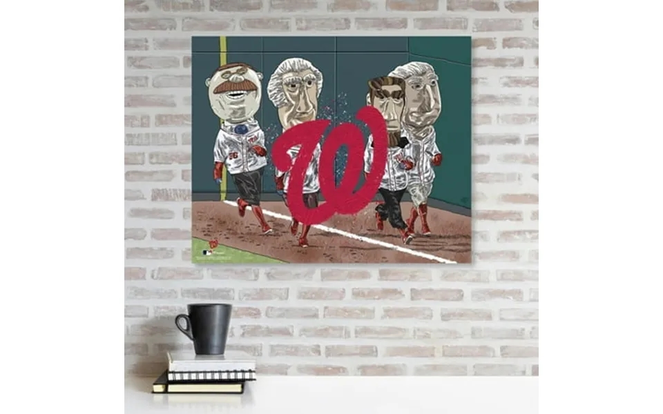 Washington Nationals Unsigned Stretched 20 X 24 Canvas Giclee Print - Designed By Artist Maz Adams