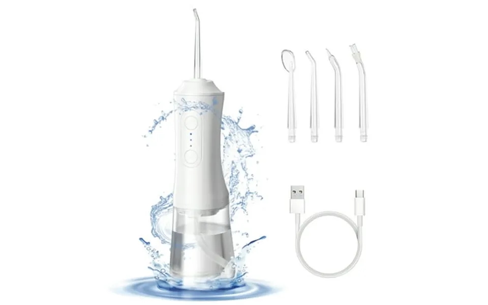 Water Flossers For Teeth Rutawz Cordless Dental Flosser 300ml Ipx7 Waterproof Rechargeable White