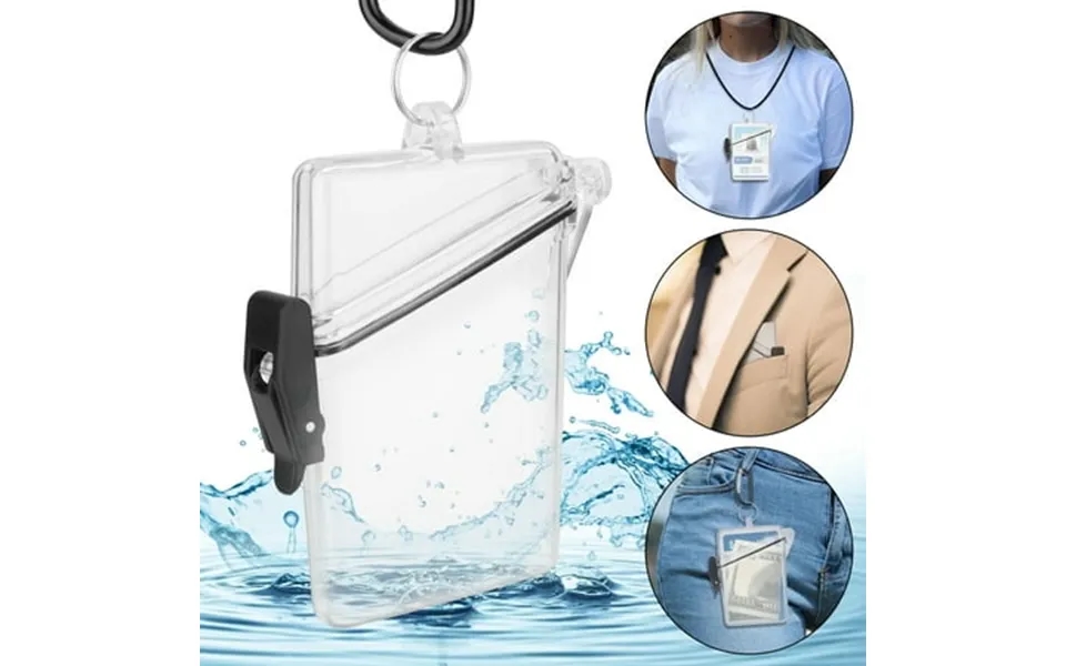 Waterproof Id Card Badge Holder Eeekit Sports Clear Case Locker Vertical Holders With Carabiner Hanging Ring & Lanyard H