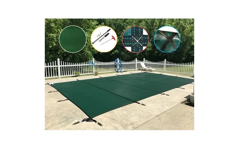 Waterwarden In-ground Pool Safety Cover Fits 16’ X 34’ Rectangle Pool Ul Classified To Astm F1346