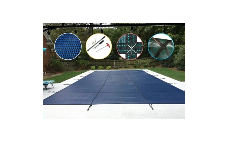 Waterwarden In-ground Pool Safety Cover Fits 30’ X 40’ Rectangle Pool Ul Classified To Astm F1346