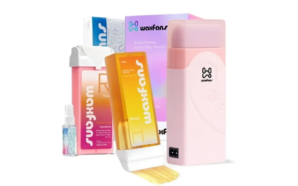 Waxfans Roll On Wax Kit At Home 200ml Rolling Rose & Honey Wax With 50 Large Wax Strips For Sensitive Skin