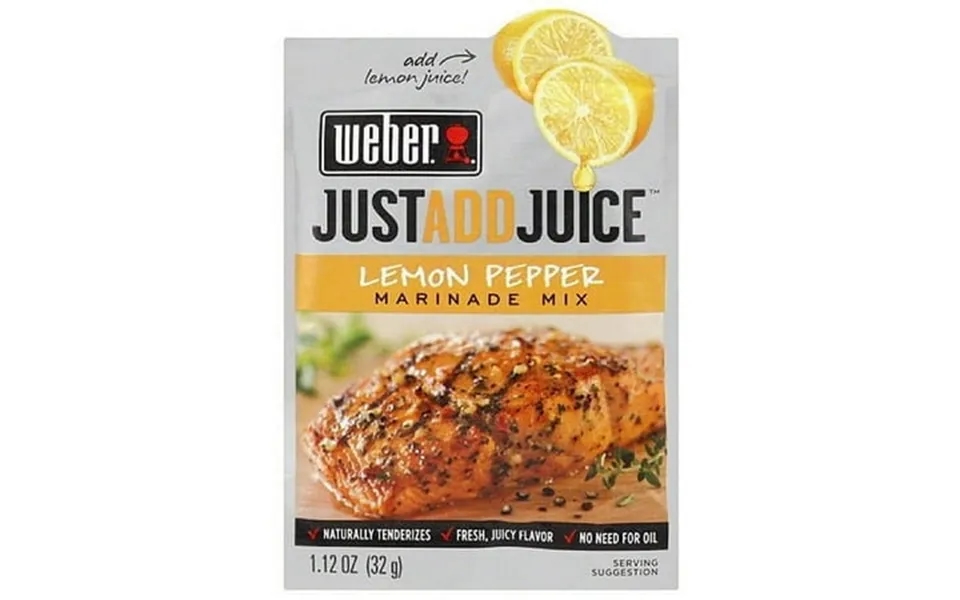 Weber Just Add Juice Lemon Pepper Marinade Mix 1.12 Oz Pack Of 12