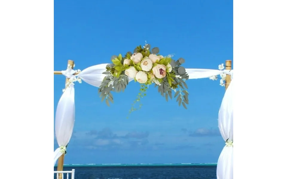 Wedding Arch Flowers Artificial Floral Swag Props Rustic Centerpiece Arch Decorative Garland For Arrange Wedding Party C