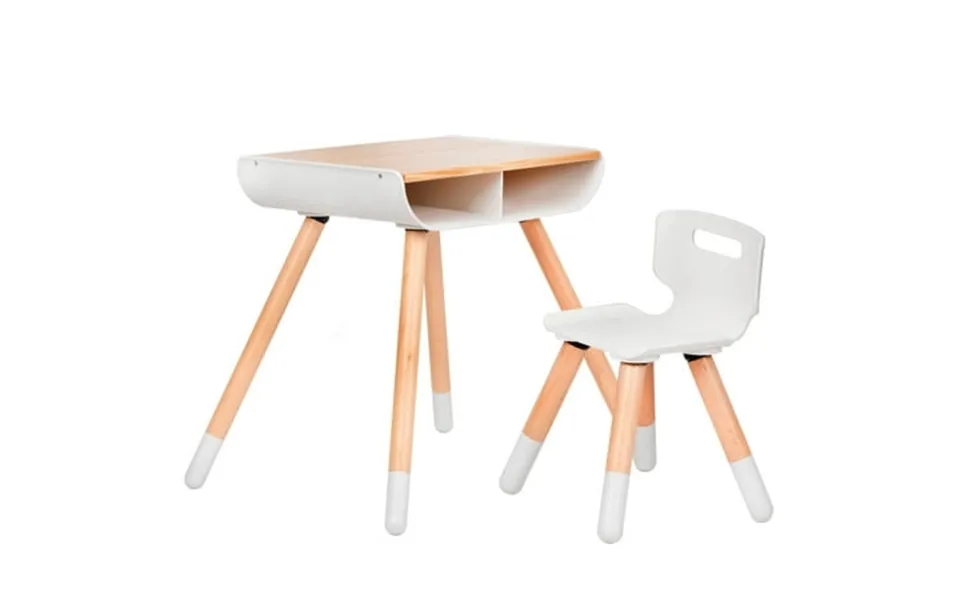 Weesprout Toddler Desk & Chair Set Sturdy Solid Wood Legs Desk Surface Adjustable Height