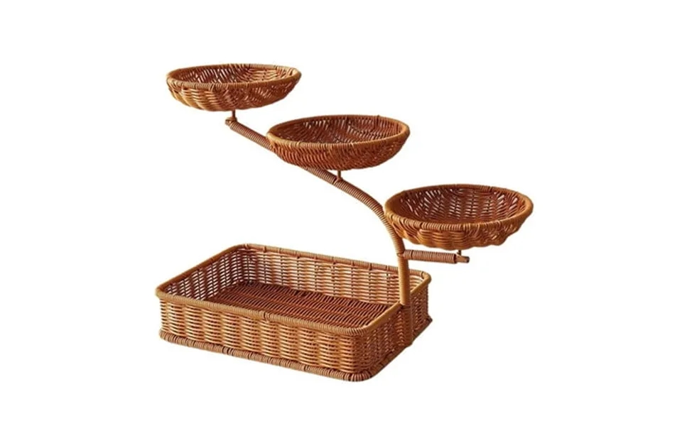 Weilaikeqi Fruit Basket Display Stand Multipurpose Fruit Bowl Coffee Table Vegetable Holder B