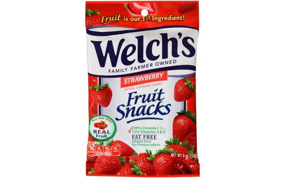 Welch S Strawberry Fruit Snacks 5 Oz.