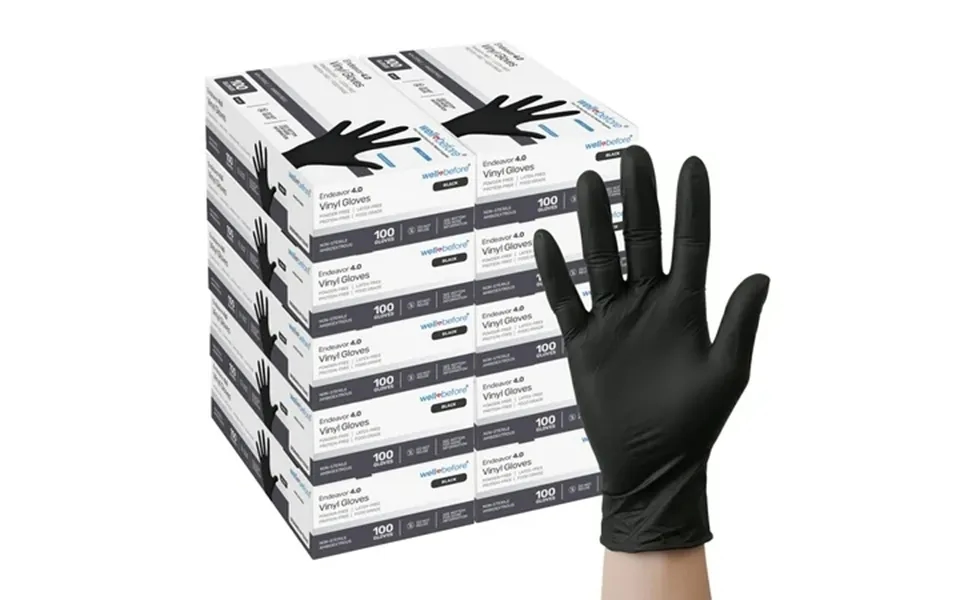 Well Before Disposable Synmax Non-exam Gloves 4.0g Powder-free Black Small 1000pcs
