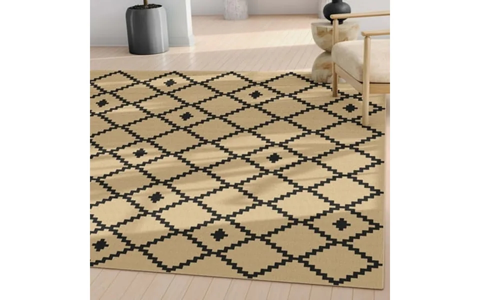Well Woven Jute Akita Modern Moroccan Flat-weave Black 7 10 X 9 10 Area Rug
