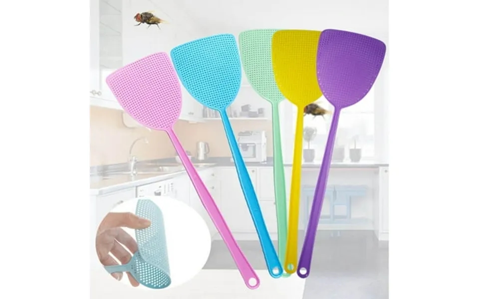 Weloille 10 Pack Plastic Fly Swatters Heavy Duty Long Handle Fly Swat Shatter Bulk Large Bug Swatter That Work For Indoo