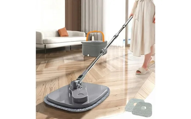 Weloille Spin Mop And Bucket With Wringer Set Support Self Separation Sewage And Clean Water Telescopic Stainless-steel  product image