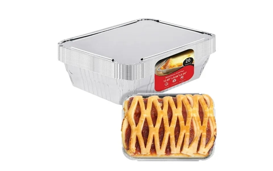 Wepro 20 Pack Aluminum Foil Pans With Lids Disposable Food Containers For Baking Cooking Heating Storing Preparing Food