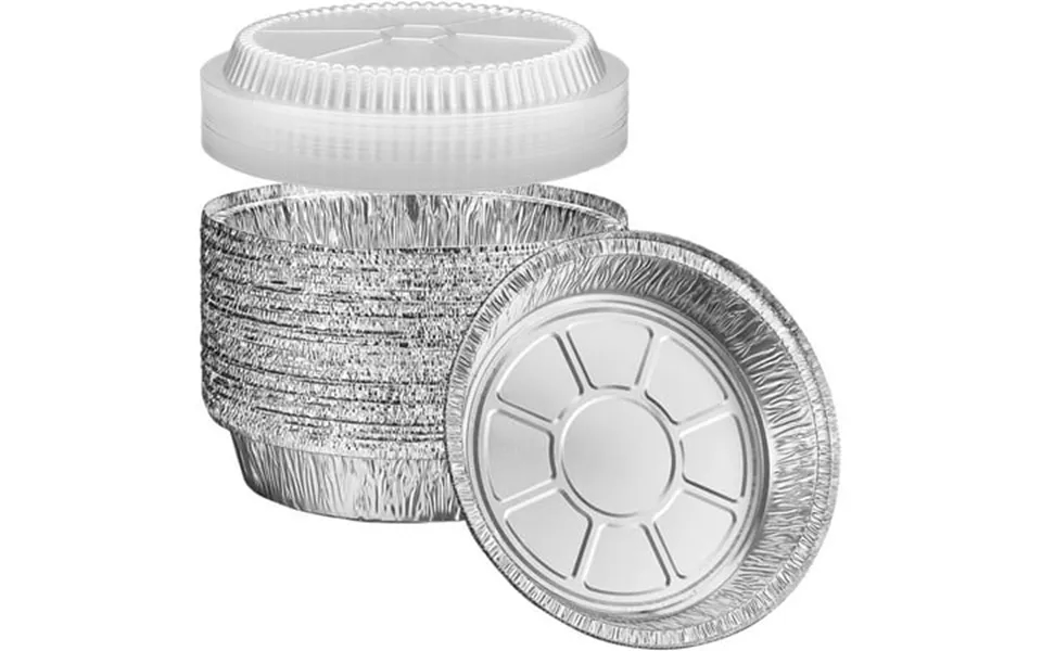 Wepro Disposable Aluminum Foil Pans With Dome Lids Round 9 50-pack