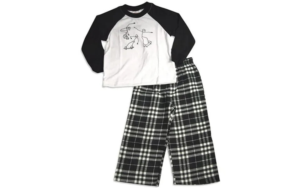 Wes And Willy Toddler Boys Pajamas Male Long Sleeve Lounge Sleep Sets White 3