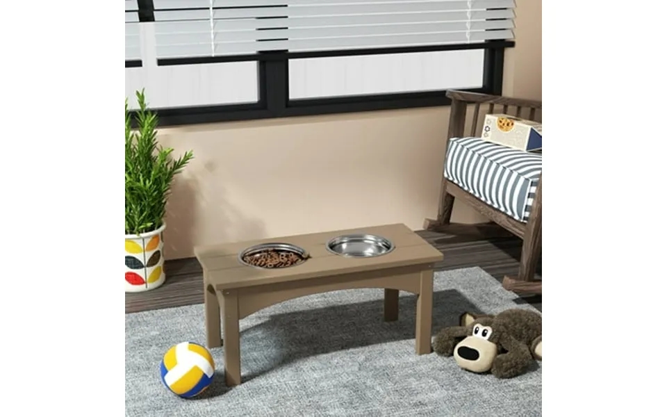 Westintrends Elevated Modern Pet Stand Feeder For Cats & Dogs Puppy Removable Stainless Steel Bowls Uv And Weather Resis