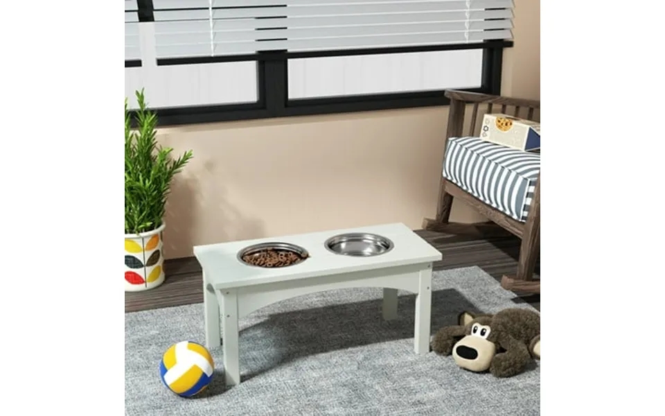 Westintrends Elevated Modern Pet Stand Feeder For Cats & Dogs Puppy Removable Stainless Steel Bowls Uv And Weather Resis