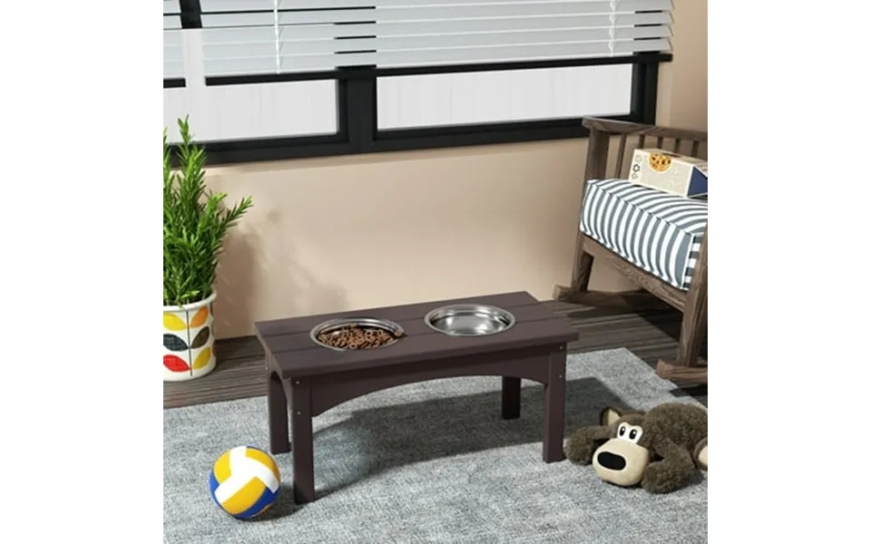 Westintrends Elevated Modern Pet Stand Feeder For Cats & Dogs Puppy Removable Stainless Steel Bowls Uv And Weather Resis