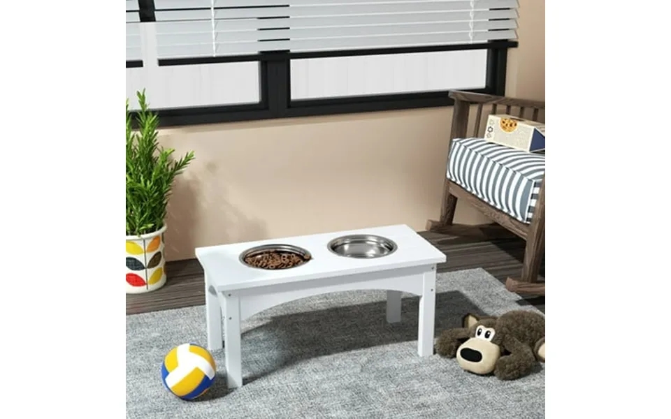 Westintrends Elevated Modern Pet Stand Feeder For Cats & Dogs Puppy Removable Stainless Steel Bowls Uv And Weather Resis