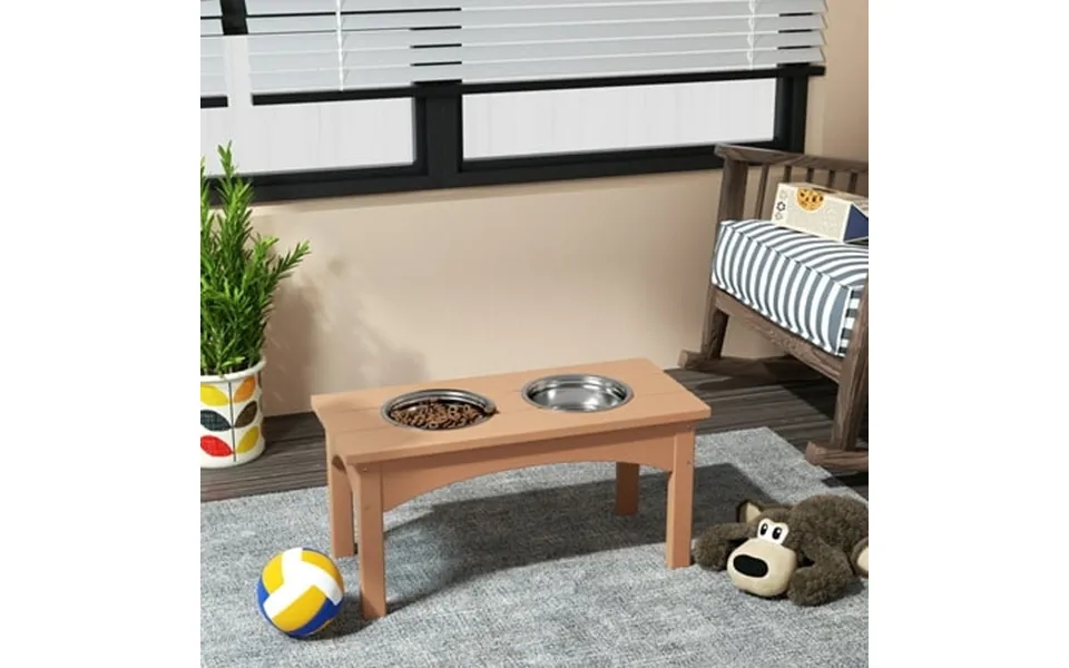 Westintrends Elevated Modern Pet Stand Feeder For Cats & Dogs Puppy Removable Stainless Steel Bowls Uv And Weather Resis