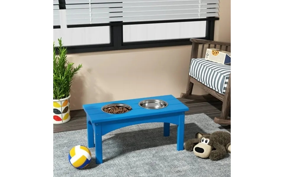 Westintrends Elevated Modern Pet Stand Feeder For Cats & Dogs Puppy Removable Stainless Steel Bowls Uv And Weather Resis