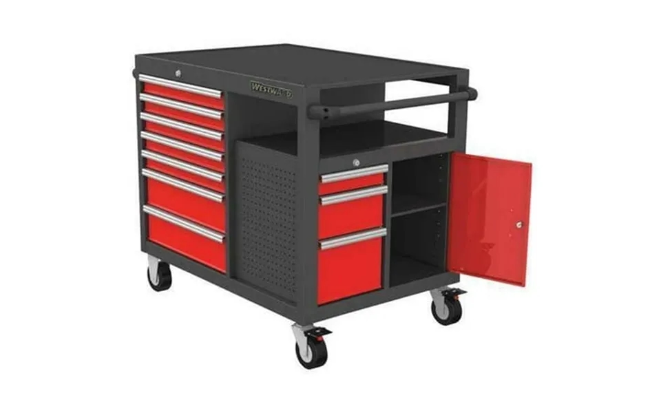 Westward Rolling Tool Cabinet Gray Light Duty 48zf02