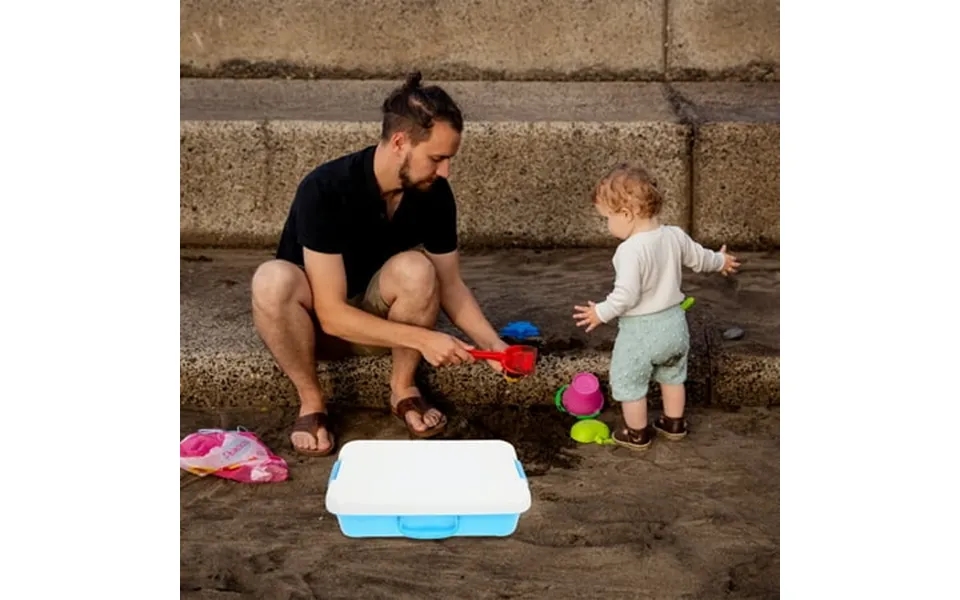 Whamvox Portable Sandbox Storage Box 1 Set Children Toy Handheld Sand Tray With Lid