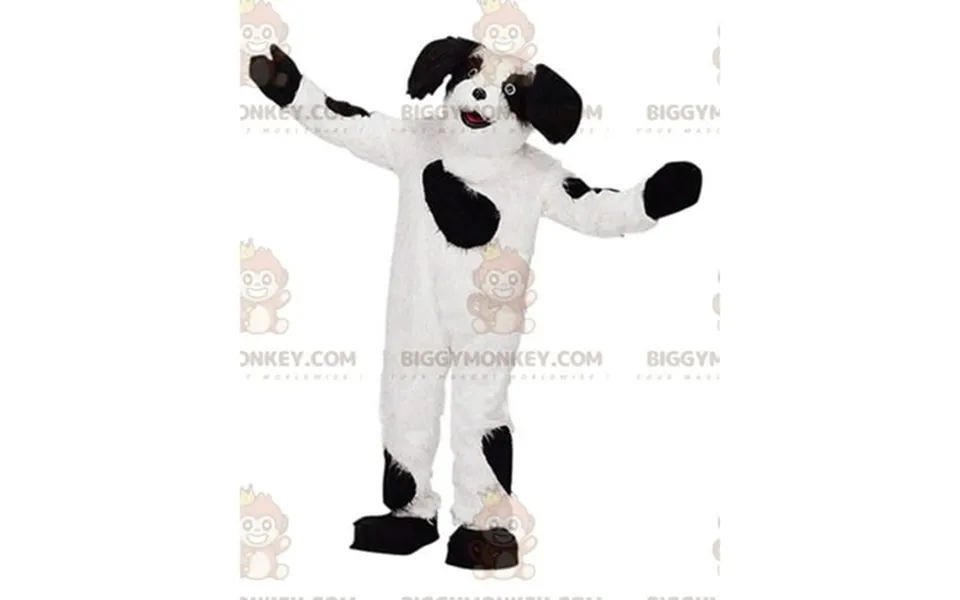 White And Black Dog Biggymonkey Mascot Costume Plush Doggie Costume