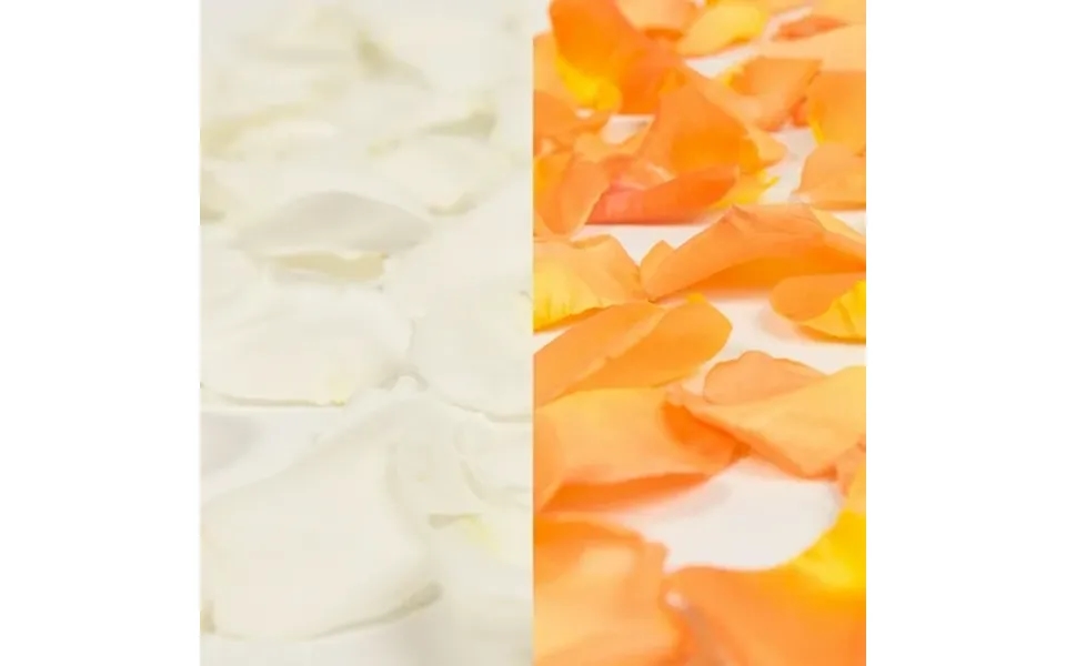 White & Orange Rose Petals - Approximately 5000 Units