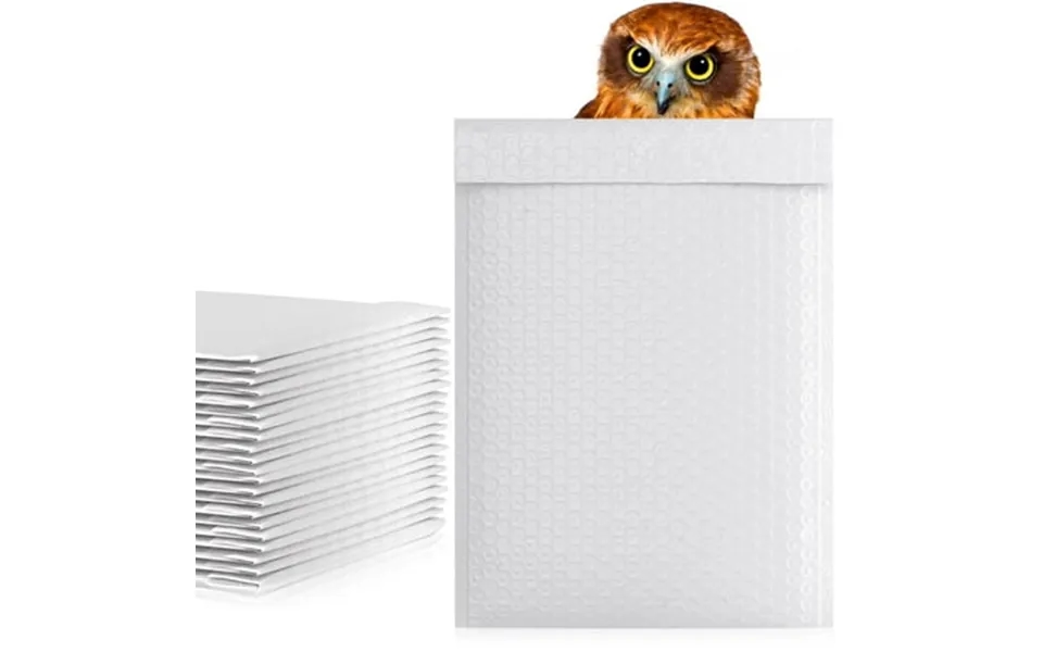 White Poly Bubble Mailers Self Seal 9.5 X 13.5 Inch. 500 Pack Bubble Packaging Envelopes For Shipping