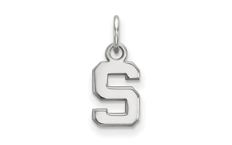 White Sterling Silver Charm Pendant Michigan Ncaa State University 15 Mm 7