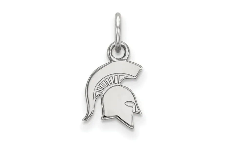 White Sterling Silver Charm Pendant Michigan Ncaa State University 15 Mm 8