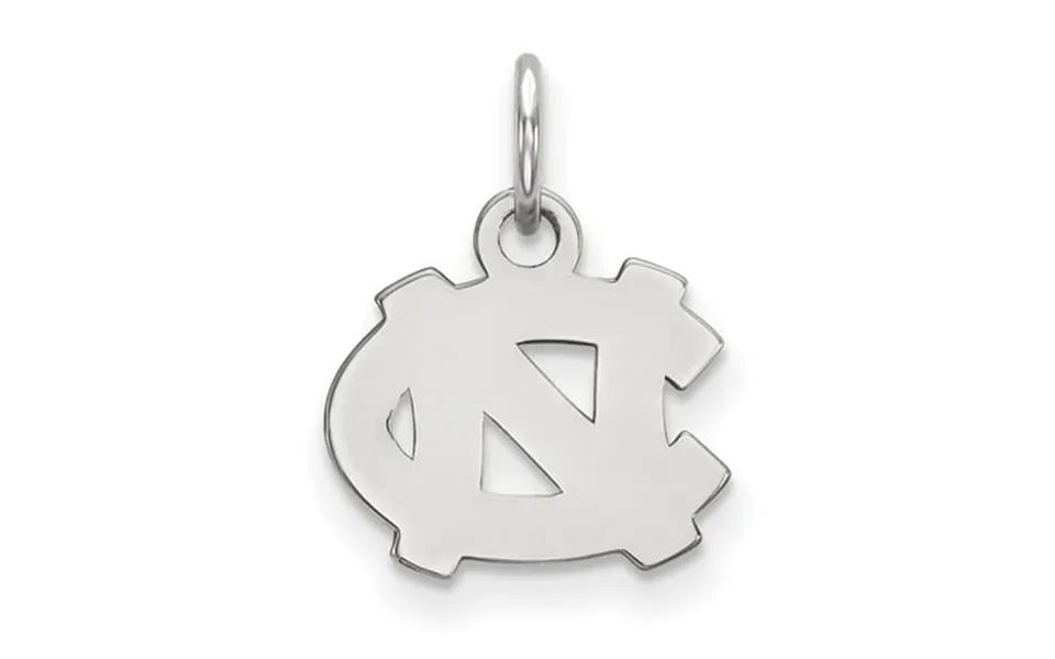 White Sterling Silver Charm Pendant North Carolina Ncaa University Of 16 Mm 12