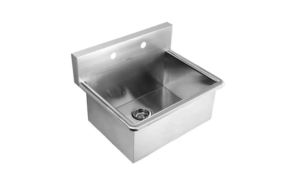 Whitehaus Brushed Stainless Steel Commercial Drop-in Or Wall Mount Utility Sink
