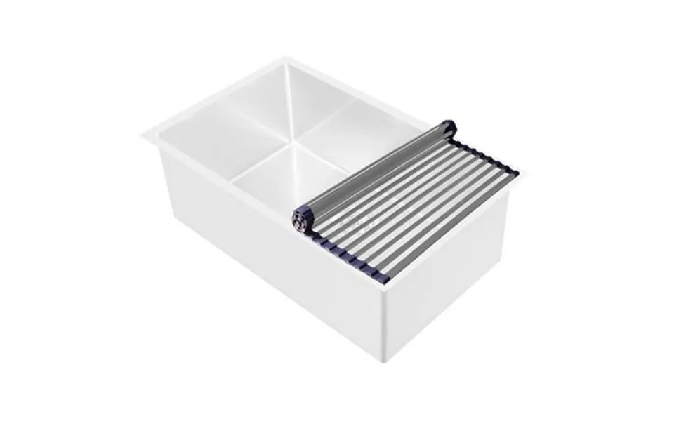 Whitehaus Collection Noah Plus Stainless Steel Removable Roll Mat - Gunmetal