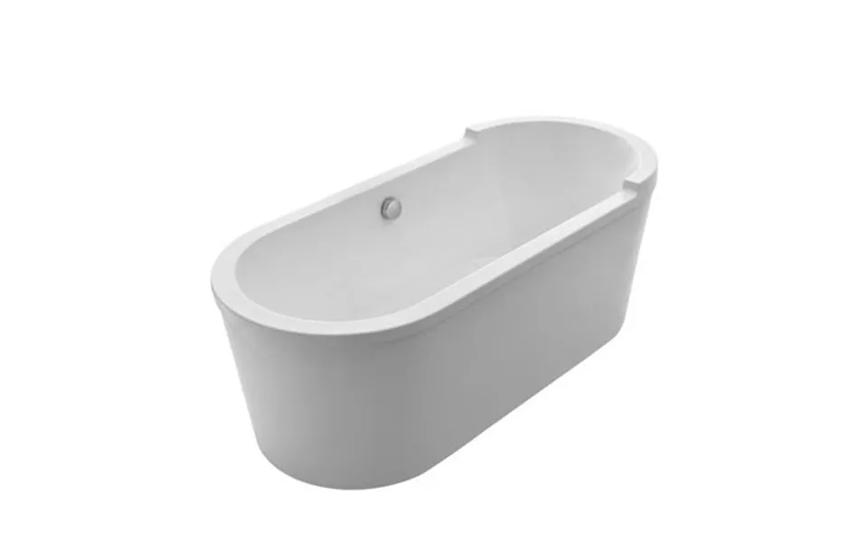 Whitehaus Oval Double Ended Single Sided Armrest Freestanding Lucite Acrylic Bathtub