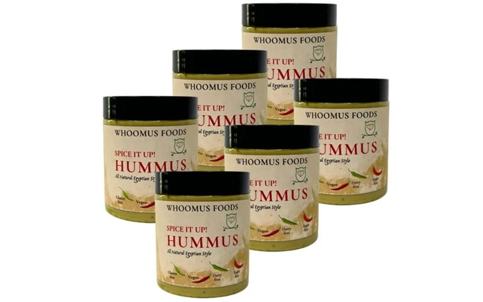 Whoomus All Natural Gourmet Hummus - Zesty Serrano Flavor 8oz 6 Pack