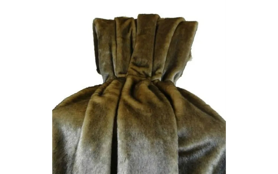 Wild Mink Fur Faux Fur Handmade Blanket Pillow Light & Brown - 96 X 110 In