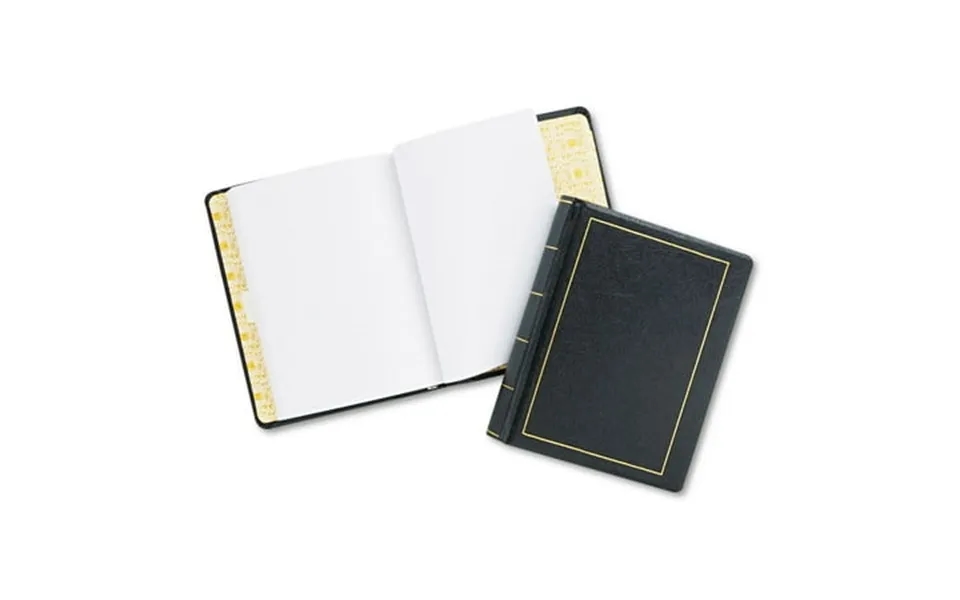 Wilson Jones Looseleaf Minute Book Black Leather-like Cover 250 Unruled Pages 8 1 2 X 11