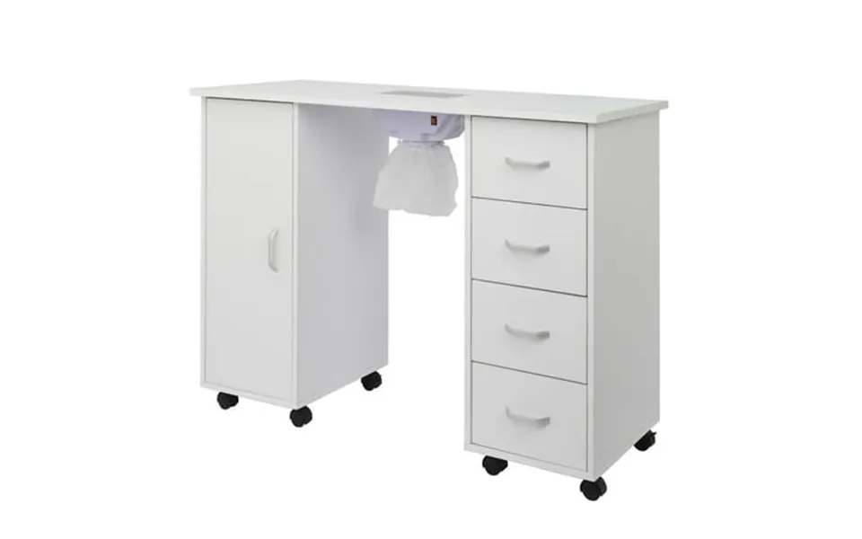 Winado 4 Removable Drawers Professional Nail Table With Fan White