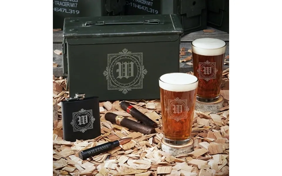 Winchester Custom Ammo Box And Pint Glasses Gift Set
