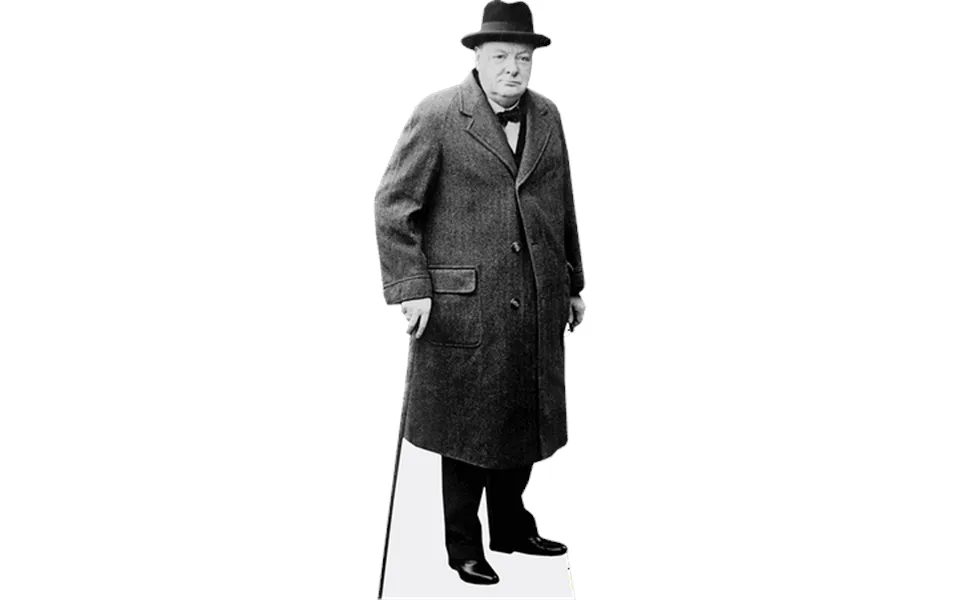 Winston Churchill Long Coat Life Size Cutout. Standee.