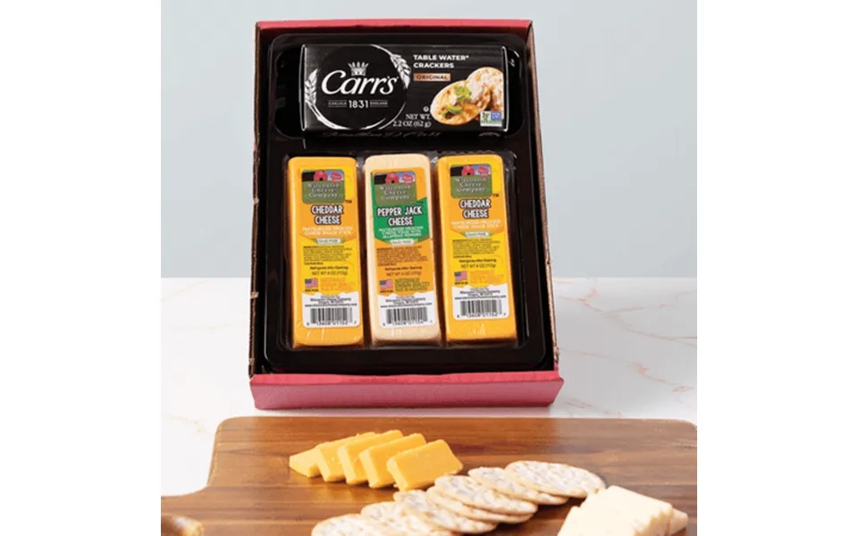 Wisconsin Cheese & Crackers Gift Box Great For Gifts & Charcuterie Boards Low Carb High Protein Keto-friendly