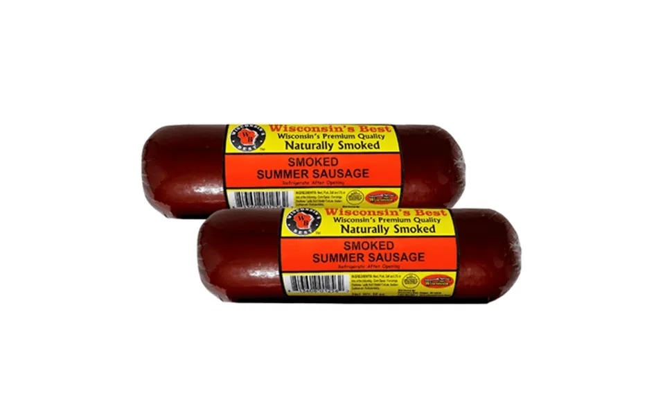Wisconsin S Best - Original Smoked Summer Sausages 2-pack 12 Ounces Each Shelf Stable Keto Friendly High Protein Low Car