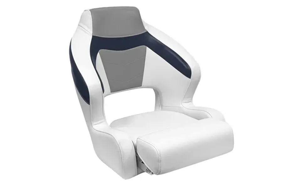Wise 3338-1773 Baja Xl Bucket Seat With Flip-up Bolster Brite White Marble Grey Midnight Navy