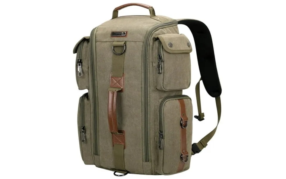 Witzman Travel Backpack For Men Carry On Canvas Backpack Luggage Outdoor Duffel Bag 6661 Army Green