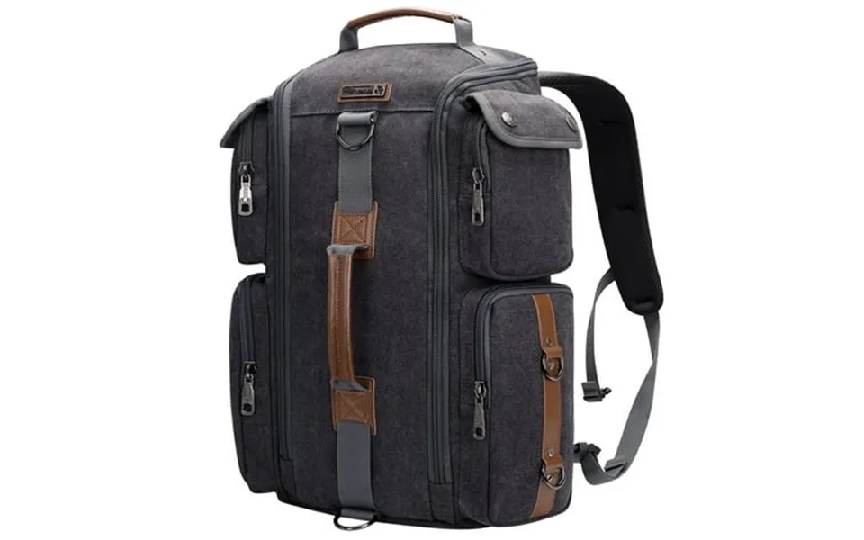 Witzman Travel Backpack For Men Carry On Canvas Backpack Luggage Outdoor Duffel Bag 6661 Black