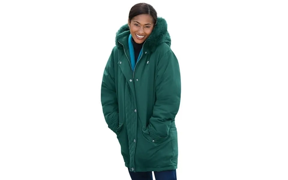 Woman Within Women S Plus Size Faux Fur Down Parka Coat